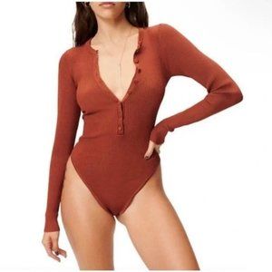 GOOD AMERICAN Brick Sweater Bodysuit SZ 3 NWT